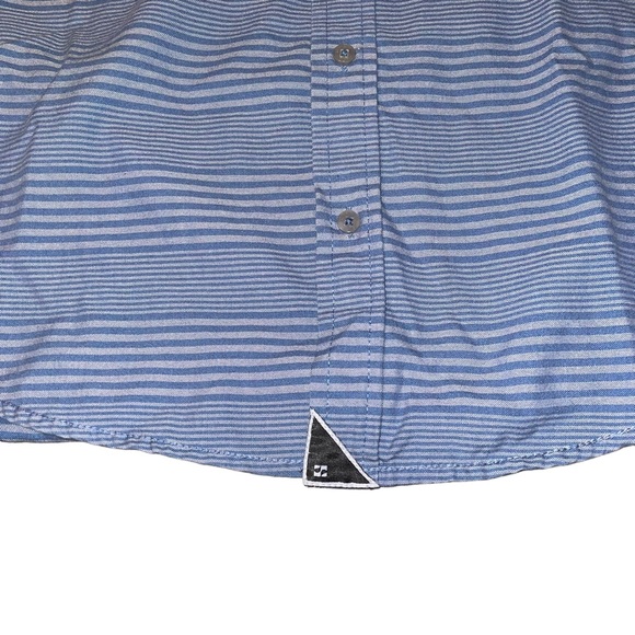 Split Co USA Men’s Button Down Short Sleeve Shirt Size Medium Blue Gray - Picture 2 of 7